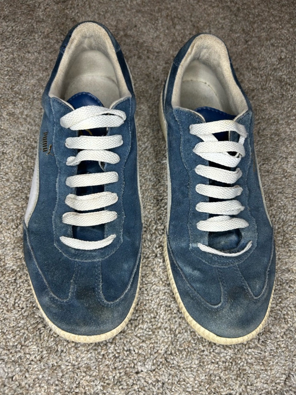 Puma Liga Suede Low-Profile Sneakers with White Laces